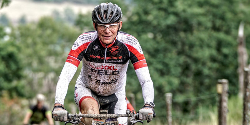 Auf dem Weg zum 3. Platz beim VulkanBike-Marathon
